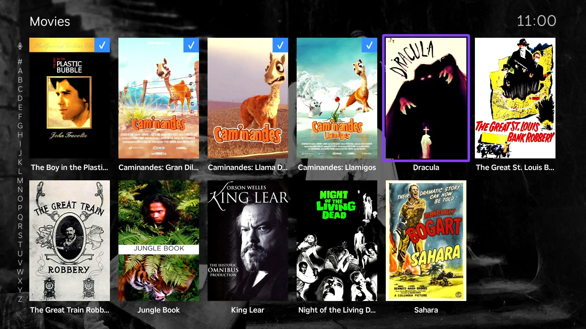 JellyRock libraryGrid screen
