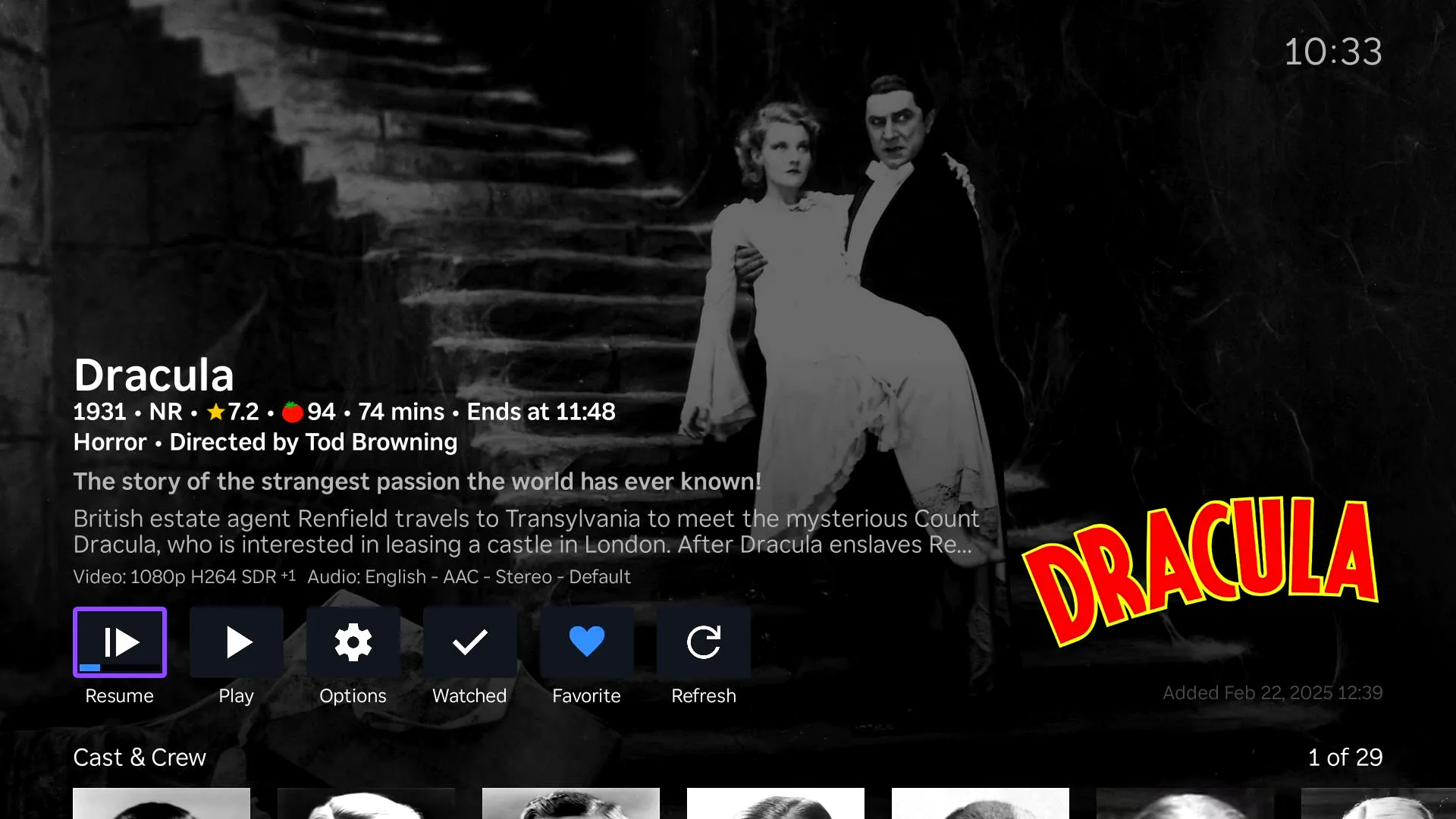 JellyRock movieDetails screen